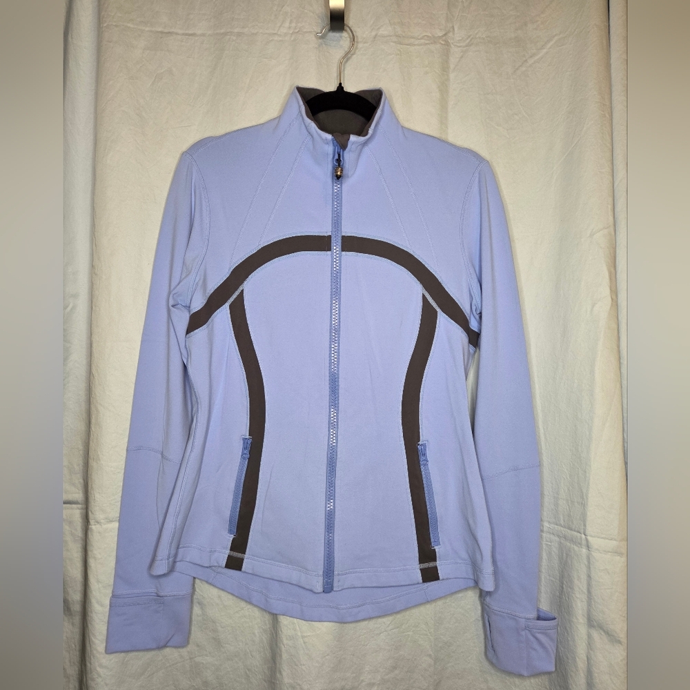 RARE Lululemon Define Full Zip Jacket *LUON in Lt Blue/Dk Gray - Size 10